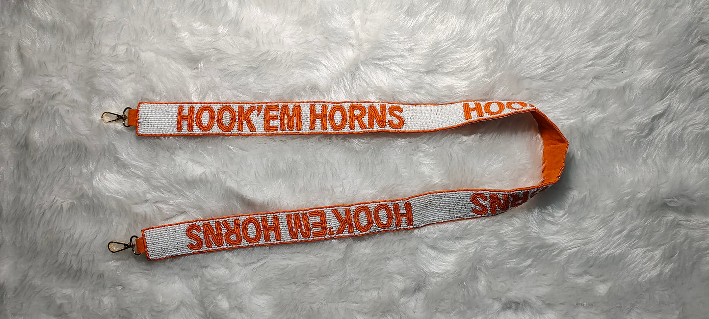 Game Day Beaded Purse Straps – Team Spirit Collection, 47 Inches Long and 1.5 Inches Wide