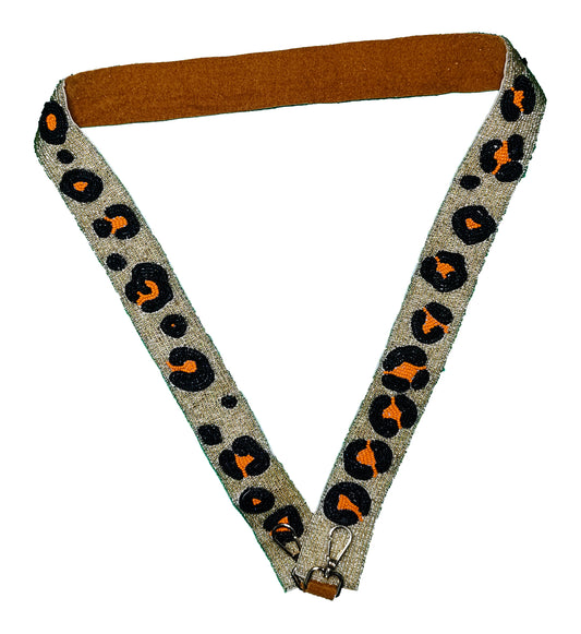 Panther Beaded Purse Strap For Game Day Crossbody And Handbag replacement 1.5 inches wide and 47 inches long