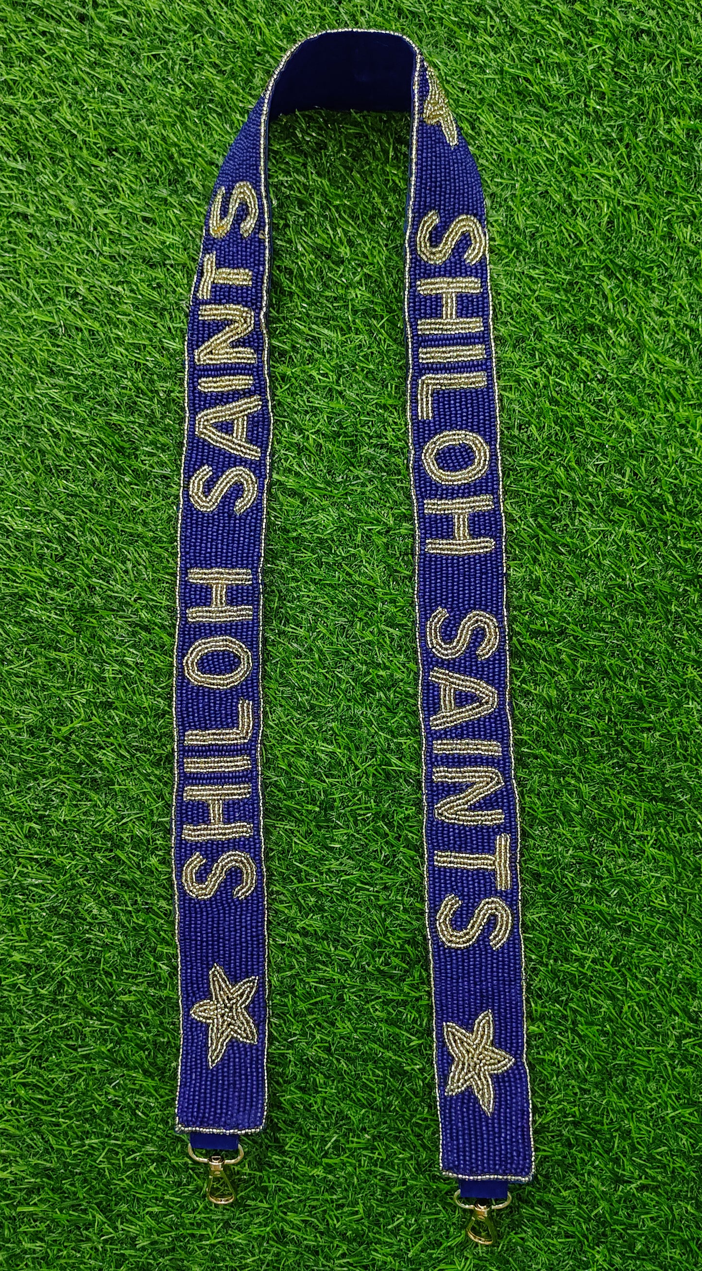 47-Inch Beaded Purse Straps - SMU, GO BRONCOS, SHILOH SAINTS, GOPACK, JSU TIGERS, HOOK'EM, BULLDOGS, TCU CHEER MOM - 1.5 Inches Wide