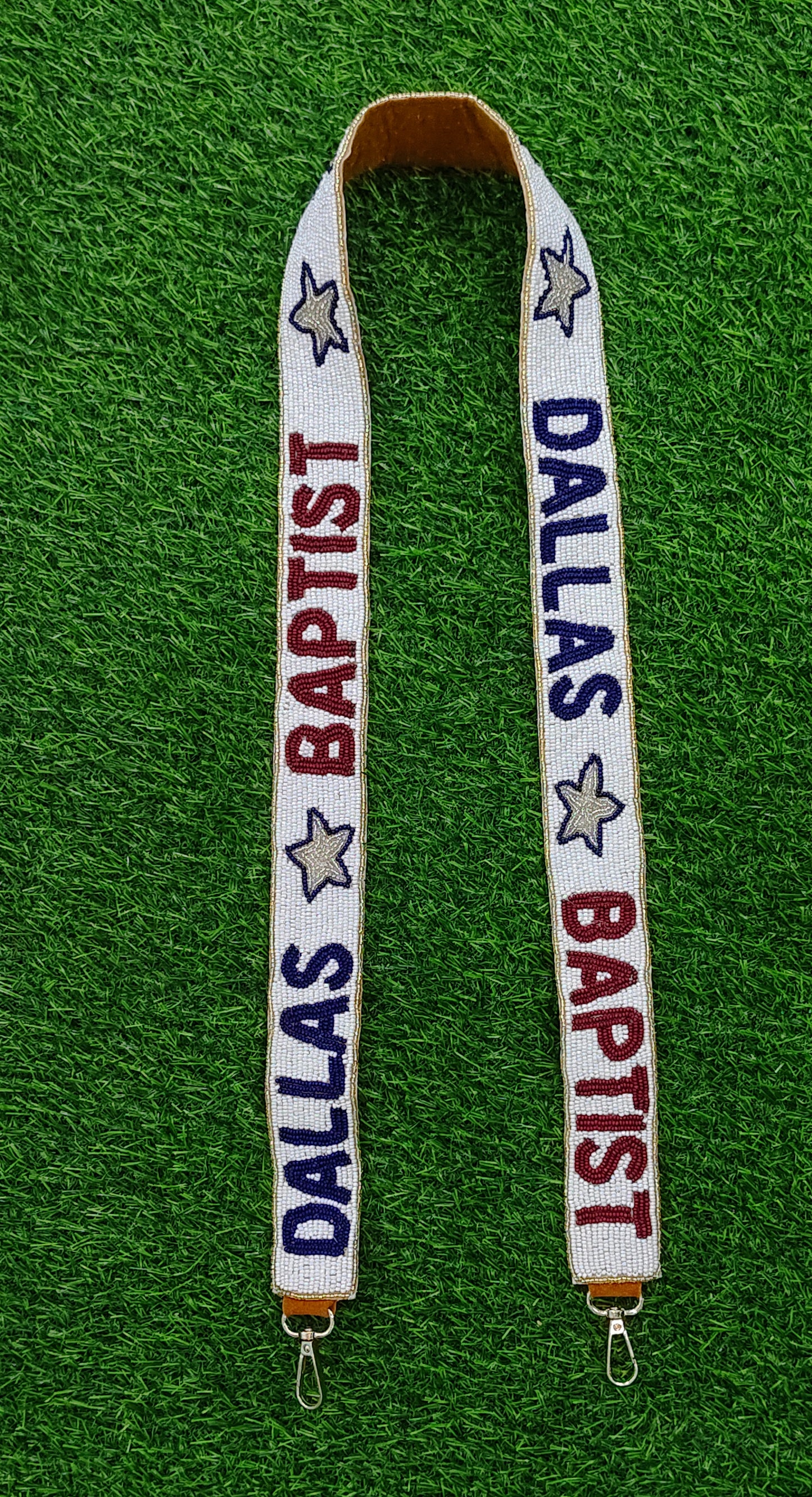 47-Inch Beaded Purse Straps - CRIMSON TIDE, GOBILS, TRIPIES #23, OBU TIGERS, DALLAS BAPTIST, MIAMI DOLPHINS - 1.5 Inches Wide