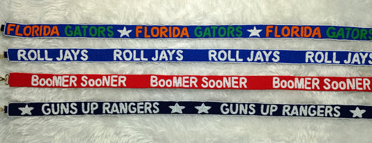 Beaded Purse Strap for Game Day and Cross Body Bag – 47 Inches Long and 1.5 Inches Wide – Florida Gators, Roll Jays, Boomer Sooner, Guns Up Rangers