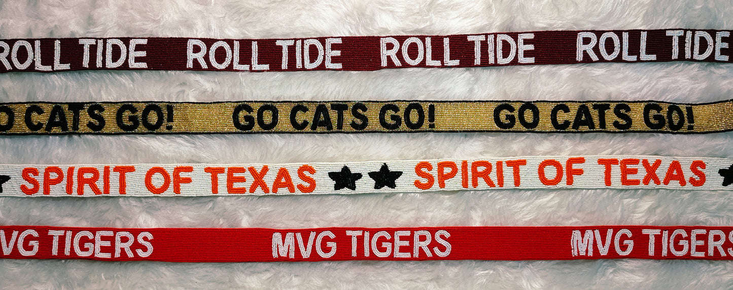 Beaded Gameday Purse Strap – 47" Crossbody Strap, 1.5" Wide