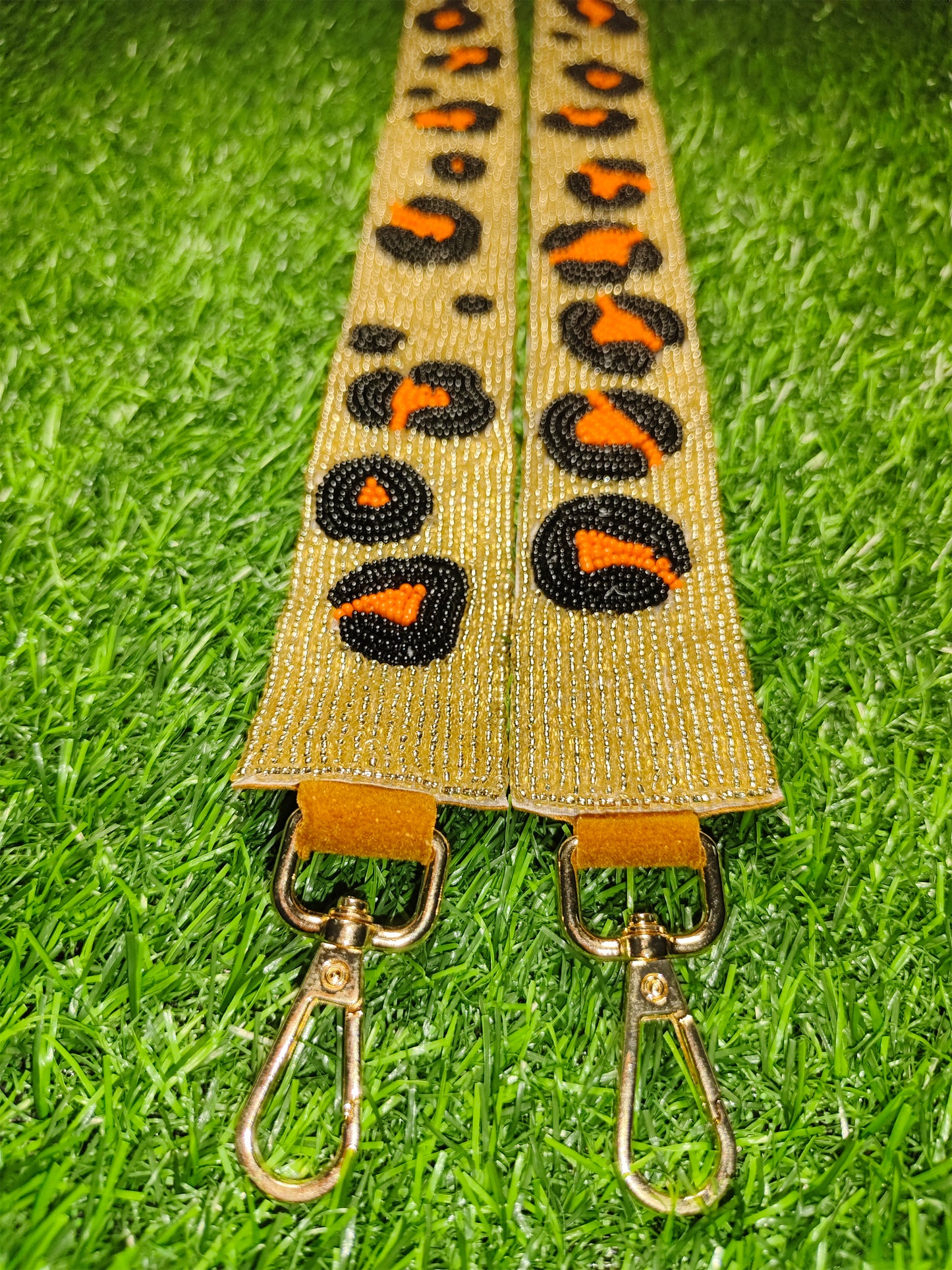 Panther Beaded Purse Strap For Game Day Crossbody And Handbag replacement 1.5 inches wide and 47 inches long