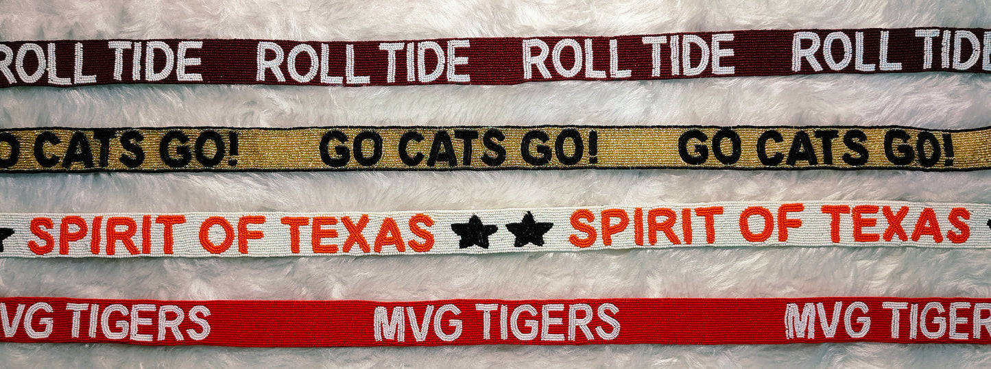 Beaded Gameday Purse Strap – 47" Crossbody Strap, 1.5" Wide