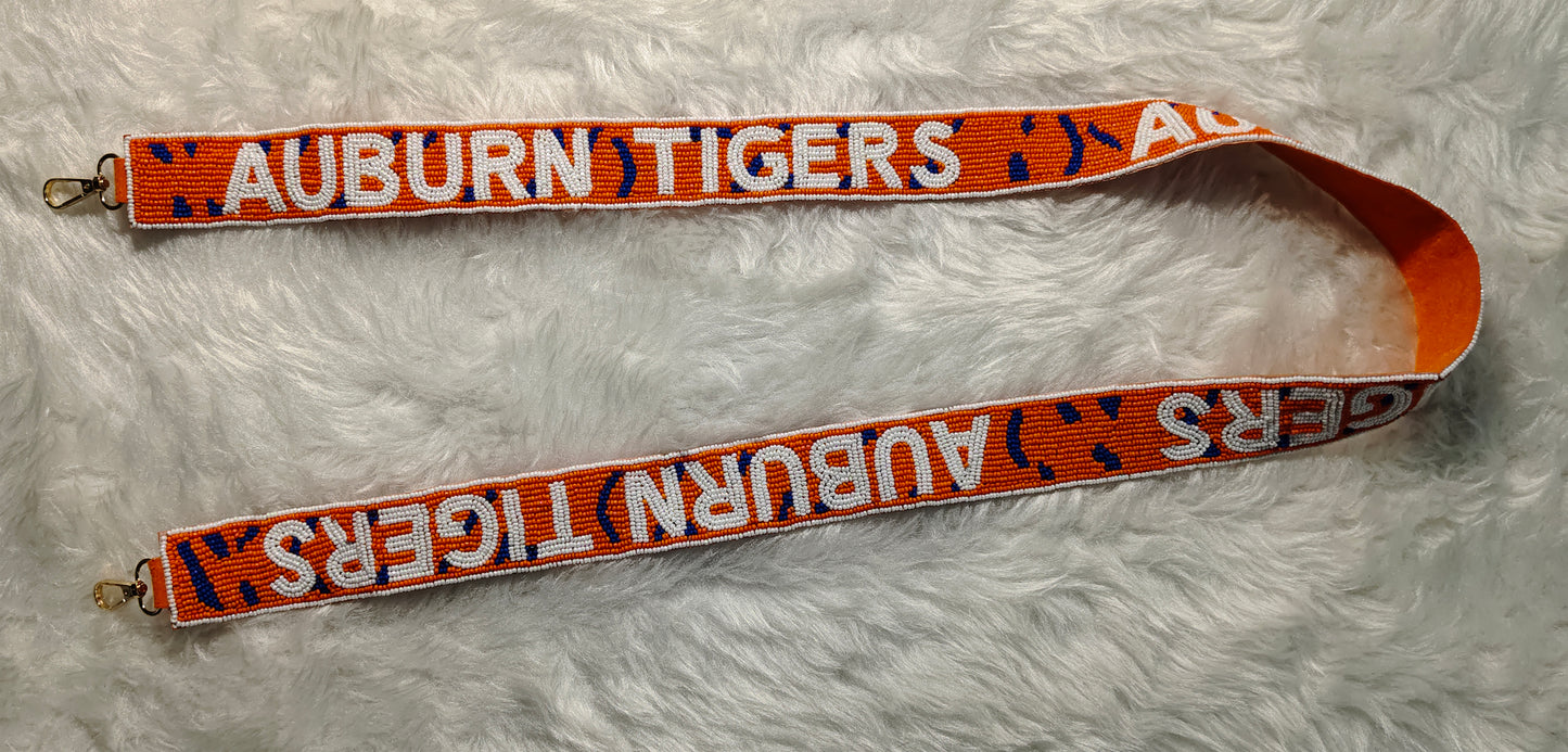 Game Day Beaded Purse Strap – Bayside, Fordham, Wisconsin, Auburn – Cross Body Bag Strap 47” Long x 1.5” Wide 🎉🏈