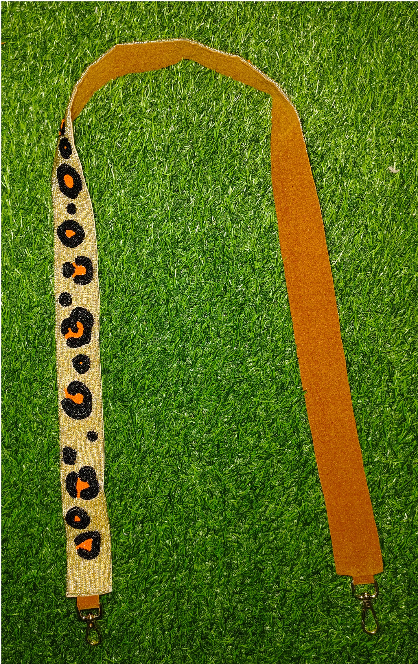 Panther Beaded Purse Strap For Game Day Crossbody And Handbag replacement 1.5 inches wide and 47 inches long