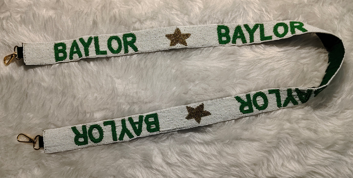 Game Day Beaded Purse Strap – “Go Vikings,” “Baylor,” “Murray State,” & “Wildcats” Spirit – 47 Inches Long and 1.5 Inches Wide, Crossbody Handbag Accessory