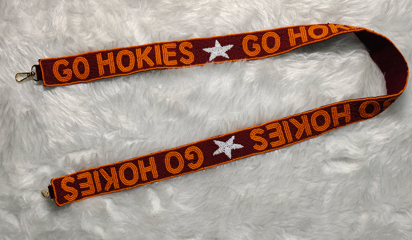 Beaded Purse Strap for Game Day and Cross Body Bag – Ole Miss, Go Hokies, Go Knights, Carolina Gamecocks – 47 inches long and 1.5 inches wide – Team Spirit Collection