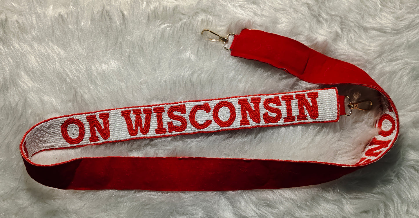 Game Day Beaded Purse Strap – Bayside, Fordham, Wisconsin, Auburn – Cross Body Bag Strap 47” Long x 1.5” Wide 🎉🏈