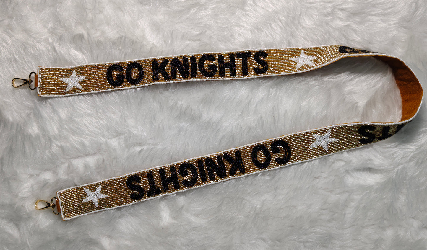 Beaded Purse Strap for Game Day and Cross Body Bag – Ole Miss, Go Hokies, Go Knights, Carolina Gamecocks – 47 inches long and 1.5 inches wide – Team Spirit Collection