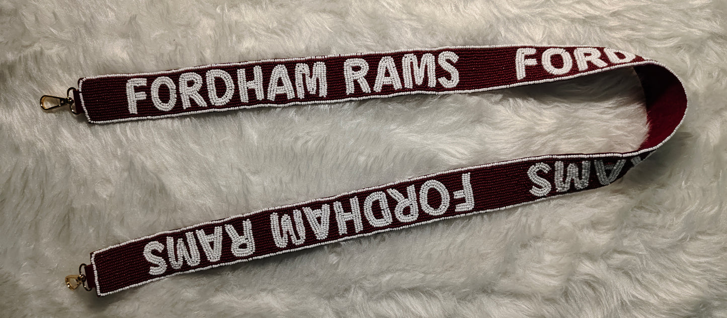Game Day Beaded Purse Strap – Bayside, Fordham, Wisconsin, Auburn – Cross Body Bag Strap 47” Long x 1.5” Wide 🎉🏈