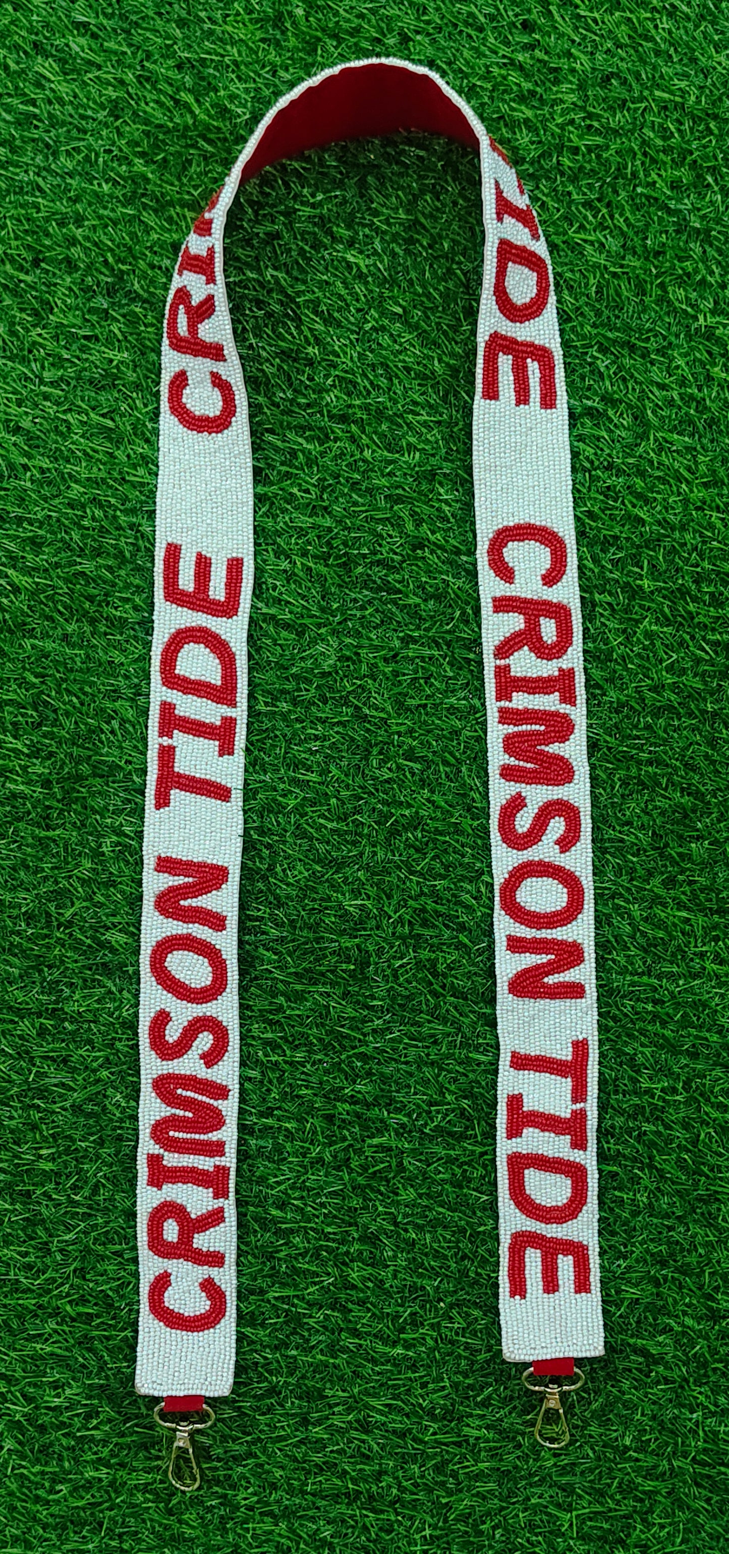 47-Inch Beaded Purse Straps - CRIMSON TIDE, GOBILS, TRIPIES #23, OBU TIGERS, DALLAS BAPTIST, MIAMI DOLPHINS - 1.5 Inches Wide