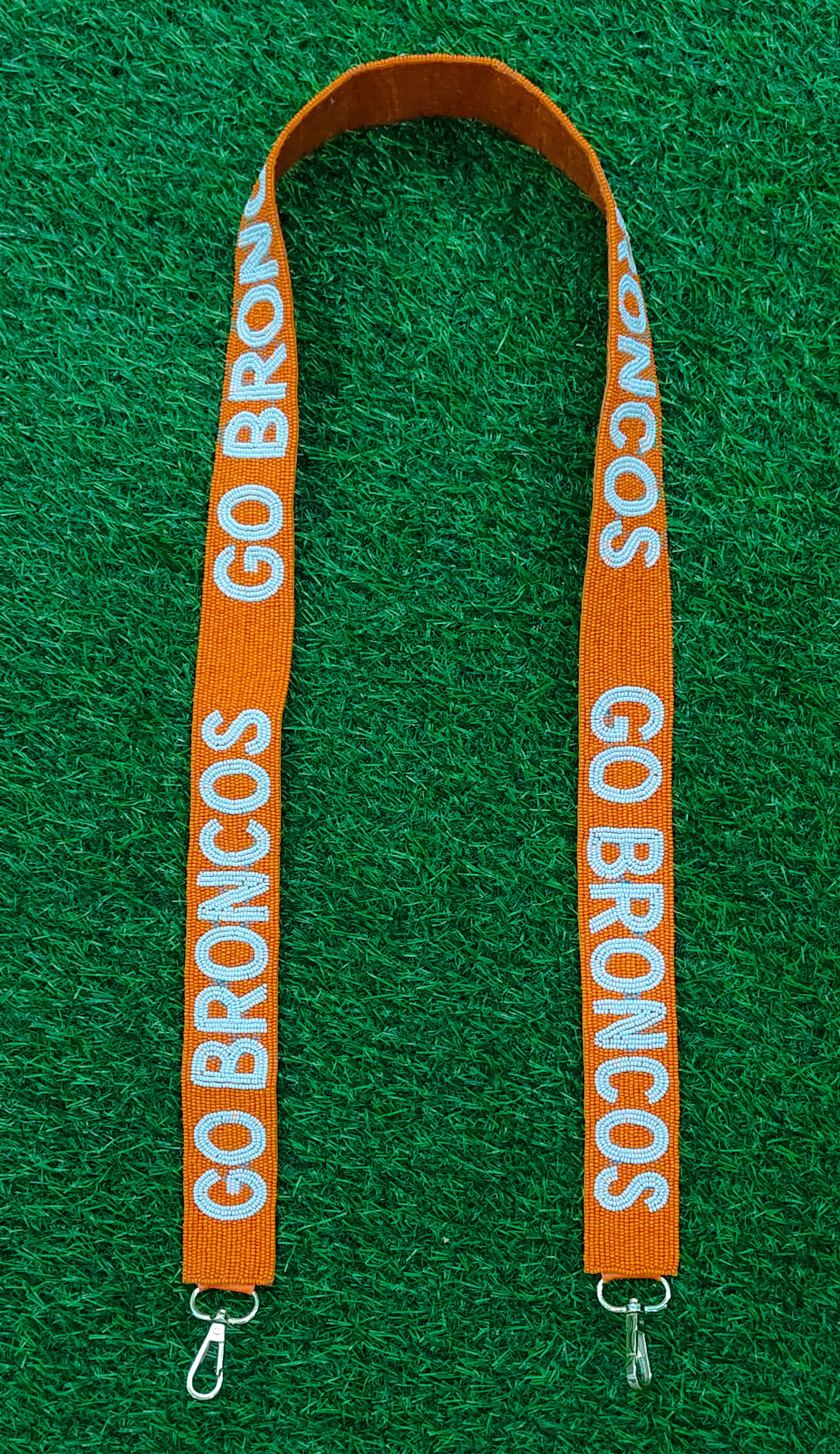 47-Inch Beaded Purse Straps - SMU, GO BRONCOS, SHILOH SAINTS, GOPACK, JSU TIGERS, HOOK'EM, BULLDOGS, TCU CHEER MOM - 1.5 Inches Wide