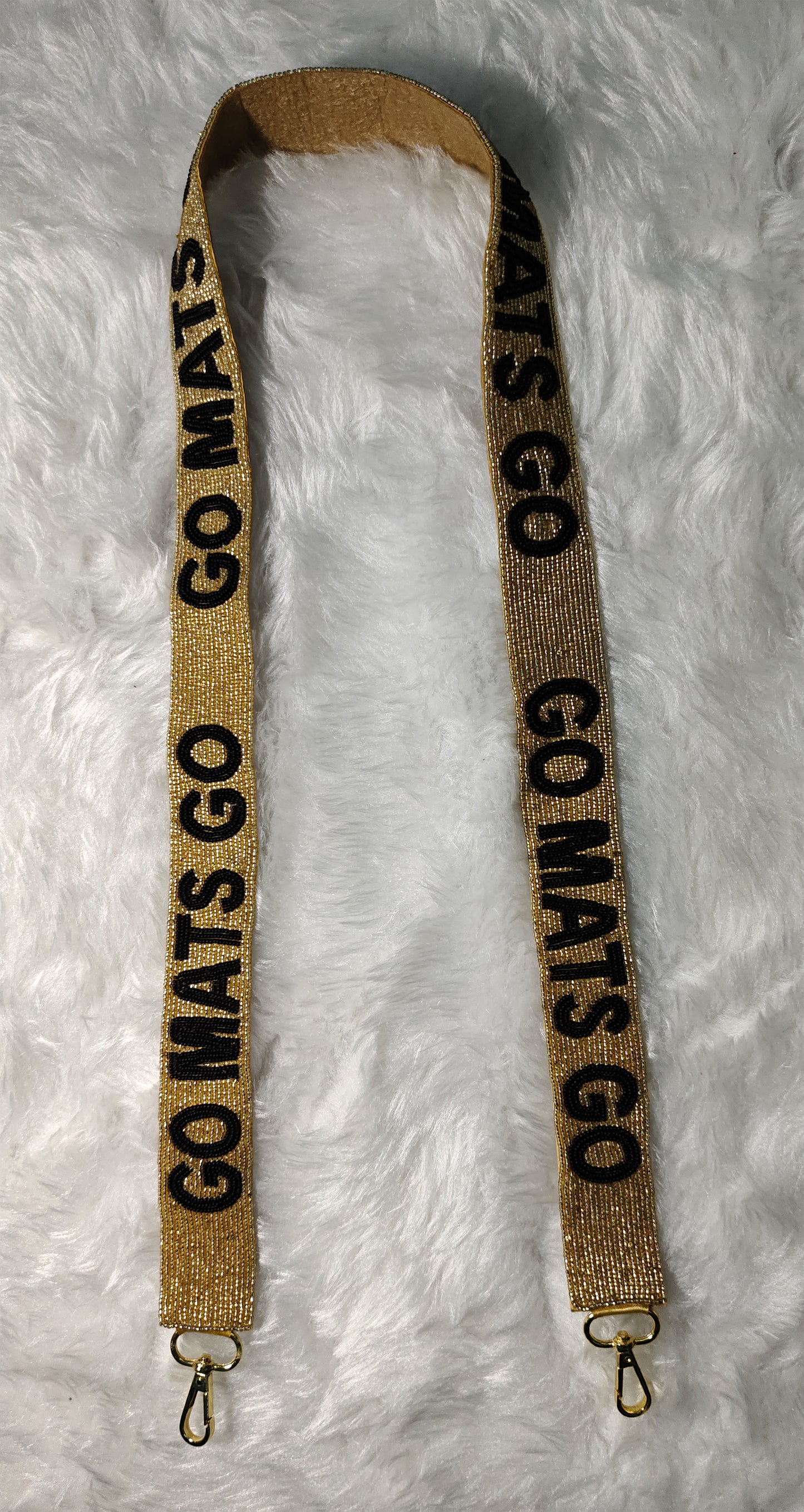 Game Day Beaded Purse Strap – 47 inches long and 1.5 inches wide – GO MATS GO, GEAUX, JETS, BYU COUGARS