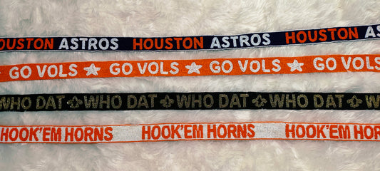 Game Day Beaded Purse Straps – Team Spirit Collection, 47 Inches Long and 1.5 Inches Wide