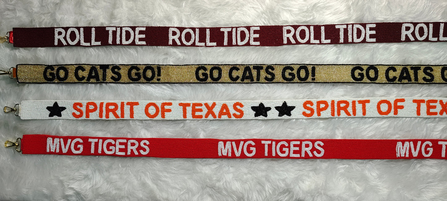 Beaded Gameday Purse Strap – 47" Crossbody Strap, 1.5" Wide
