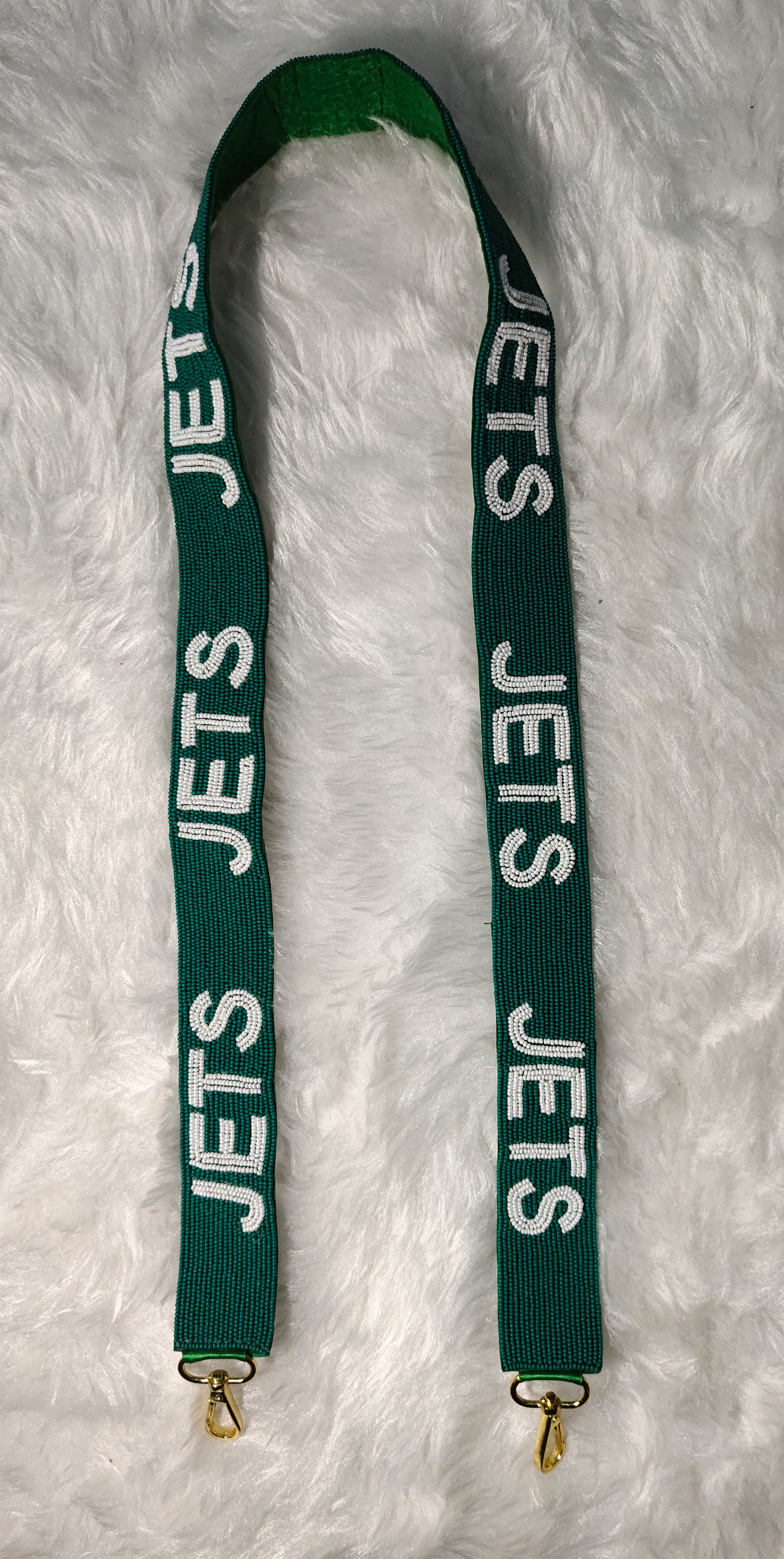 Game Day Beaded Purse Strap – 47 inches long and 1.5 inches wide – GO MATS GO, GEAUX, JETS, BYU COUGARS